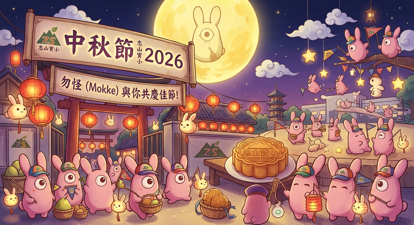 2026忠山實小中秋節勿怪與天燈畫作