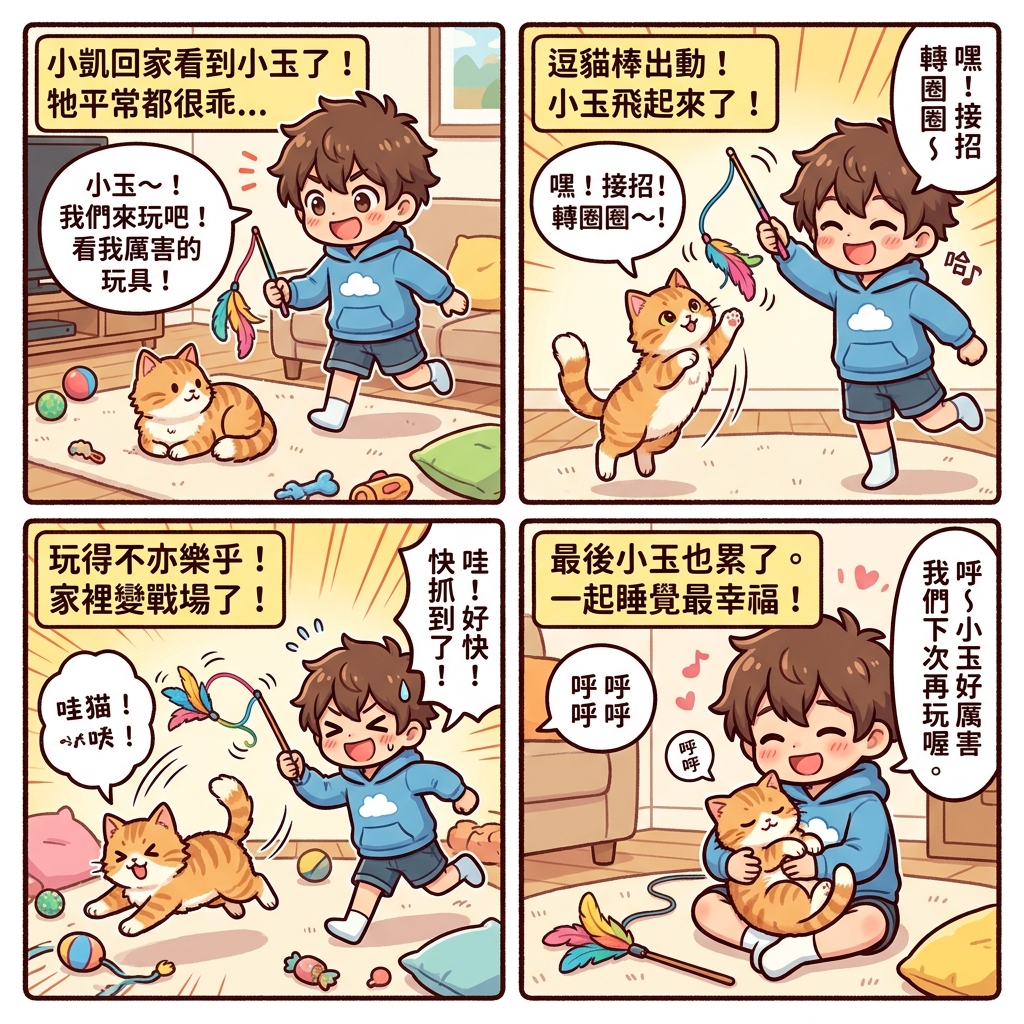 小凱與貓咪小玉