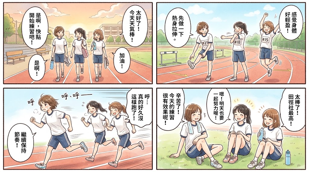 田徑社四格漫畫